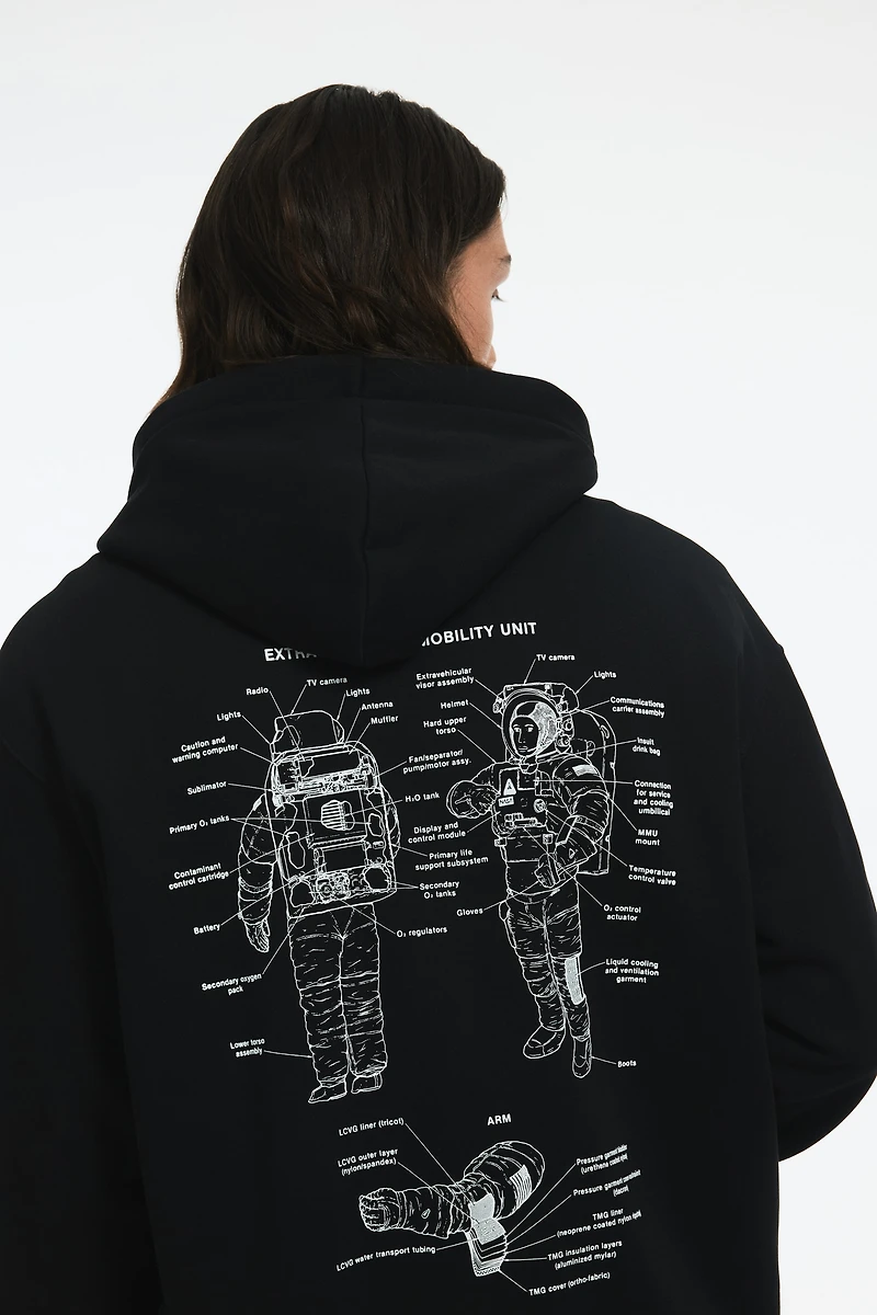 Kangourou ample avec inscription