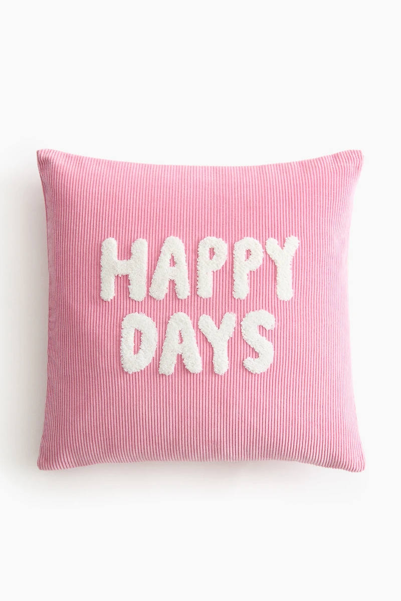 Loop-Embroidered Cushion Cover