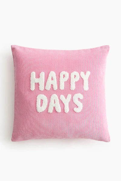 Loop-Embroidered Cushion Cover