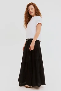 Smocked Tiered Skirt