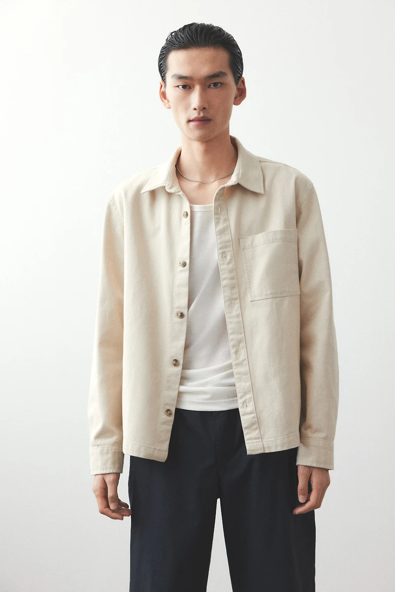 Regular-Fit Cotton Twill Overshirt