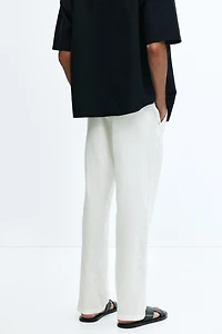 Regular-Fit Linen-Blend Pants