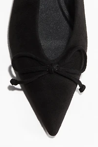 Bow-Decorated Slingbacks