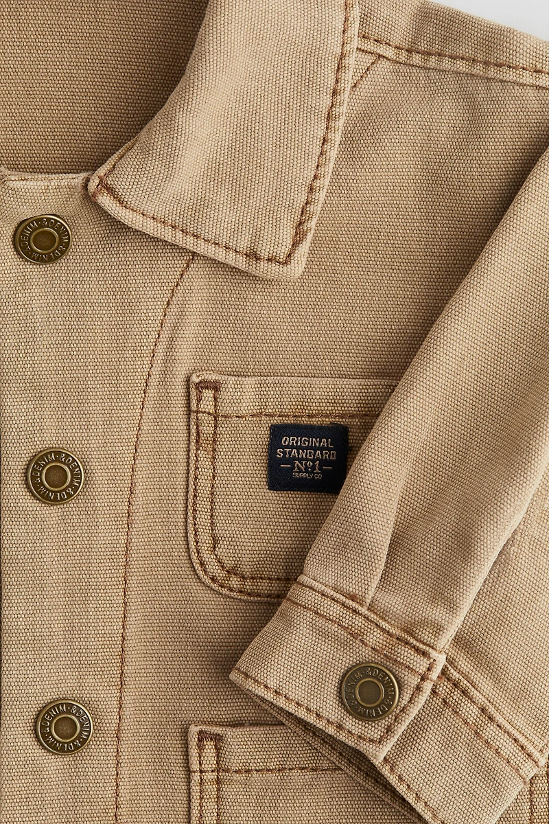 Loose-fit canvas overshirt