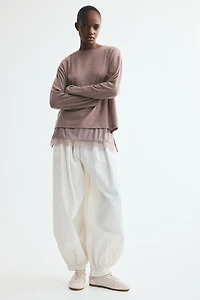 Layered Lace-Trimmed Top