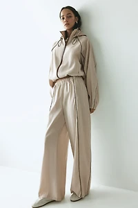 Wide-Leg Track Pants