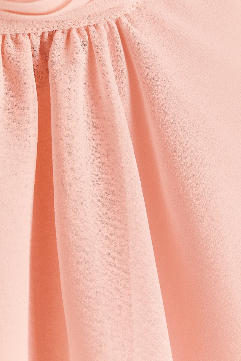 Flounced Cape-Detail Blouse