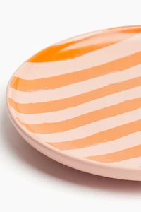 Striped Porcelain Appetizer Plate