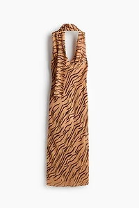 Robe midi à col cravate