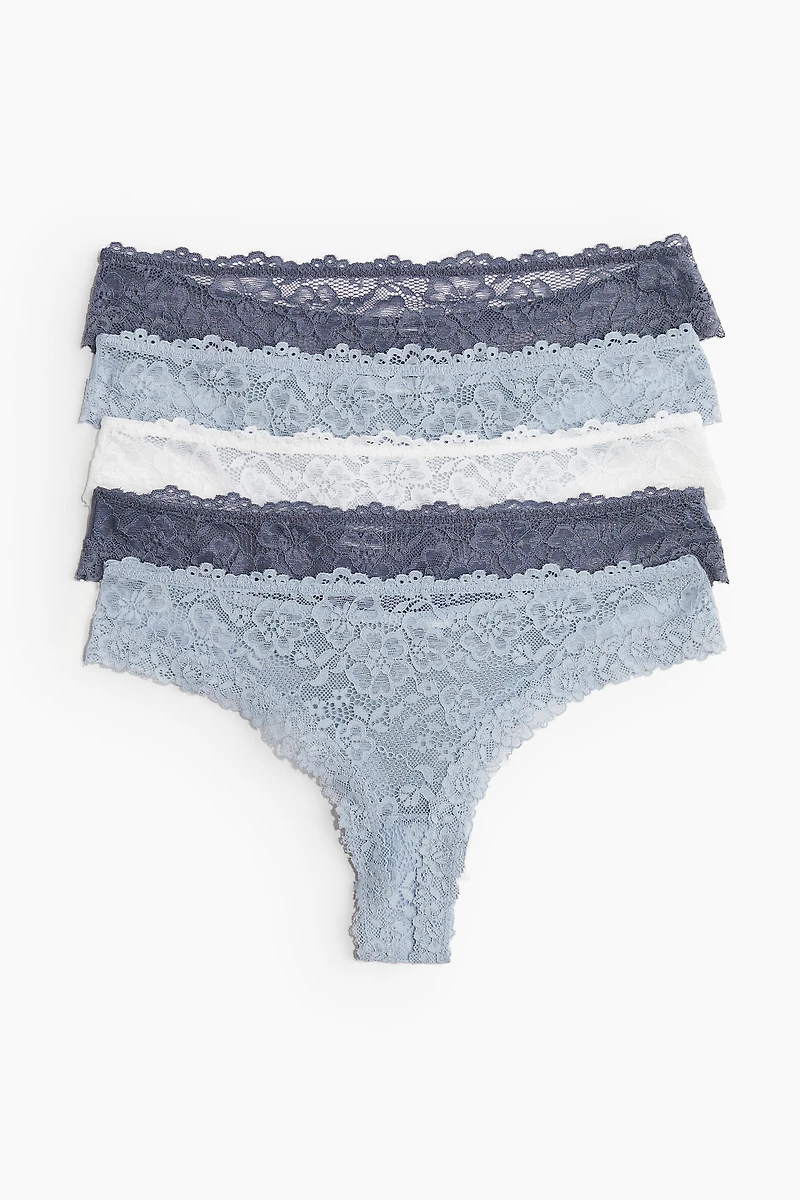 Lot de 5 culottes Brazilian en dentelle