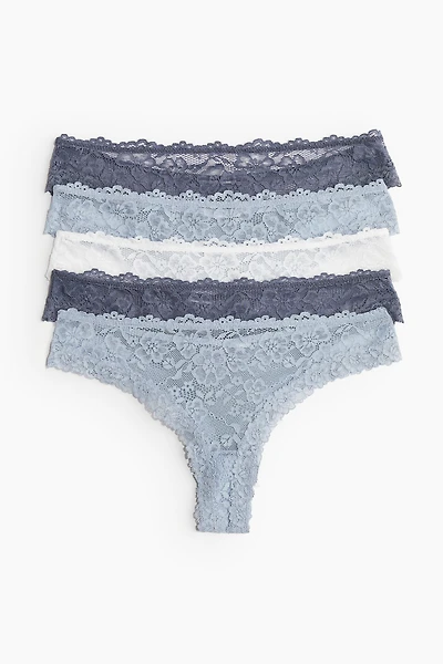 Lot de 5 culottes Brazilian en dentelle