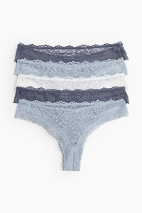 Lot de 5 culottes Brazilian en dentelle