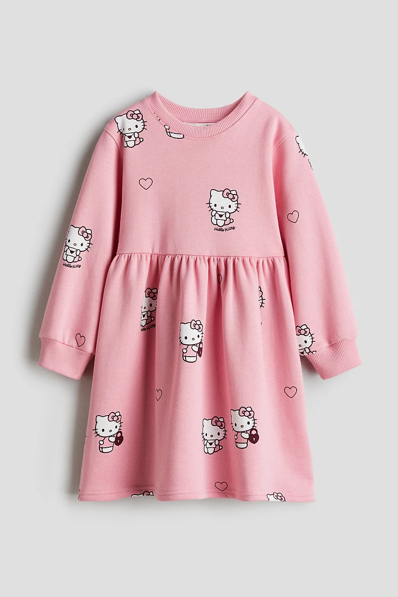 Printed Sweatshirt Dress