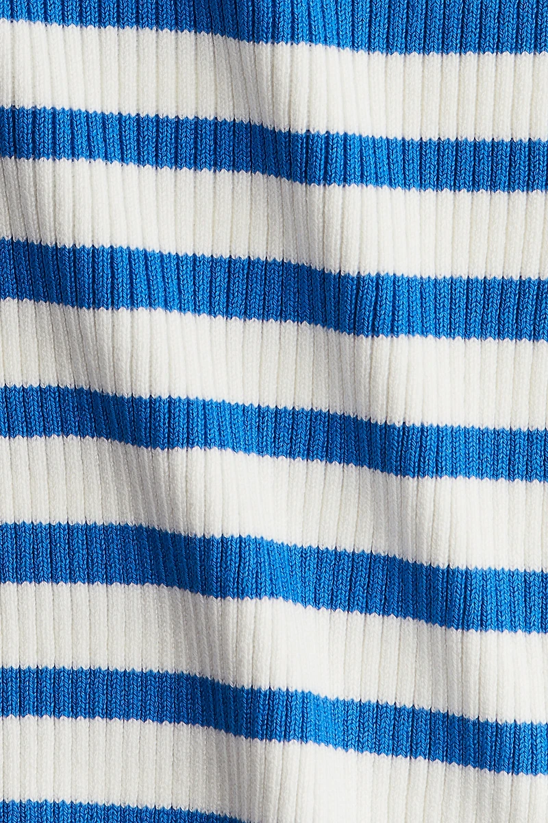 Haut court en tricot côtelé