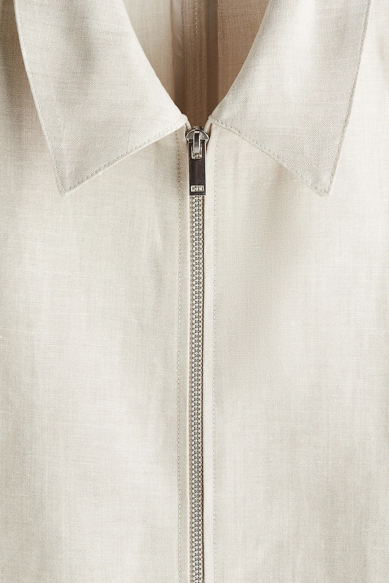 Regular-Fit Linen-Blend Jacket