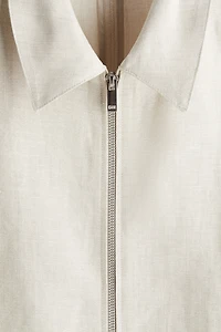 Regular-Fit Linen-Blend Jacket