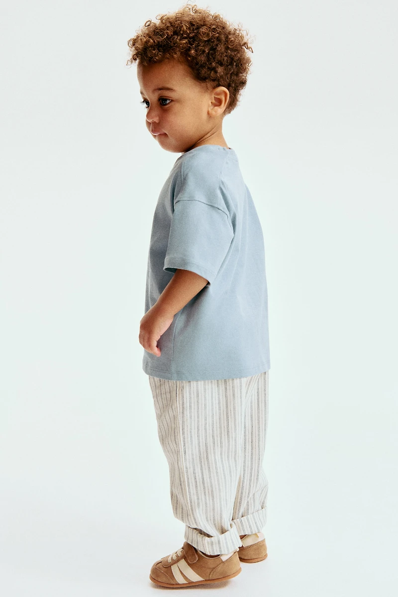 Linen-Blend Pants
