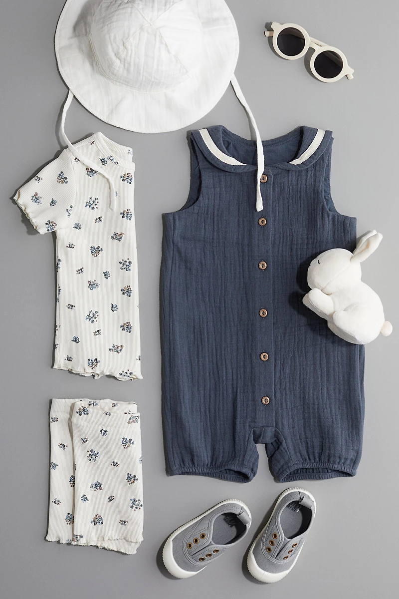 Chapeau de soleil en mousseline coton