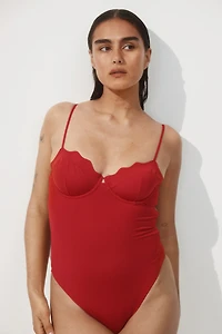 High-Leg Underwire Swimsuit