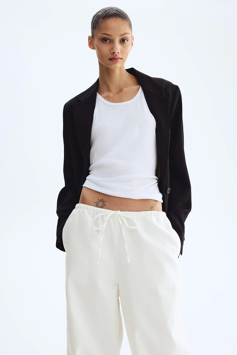 Denim Drawstring Pants