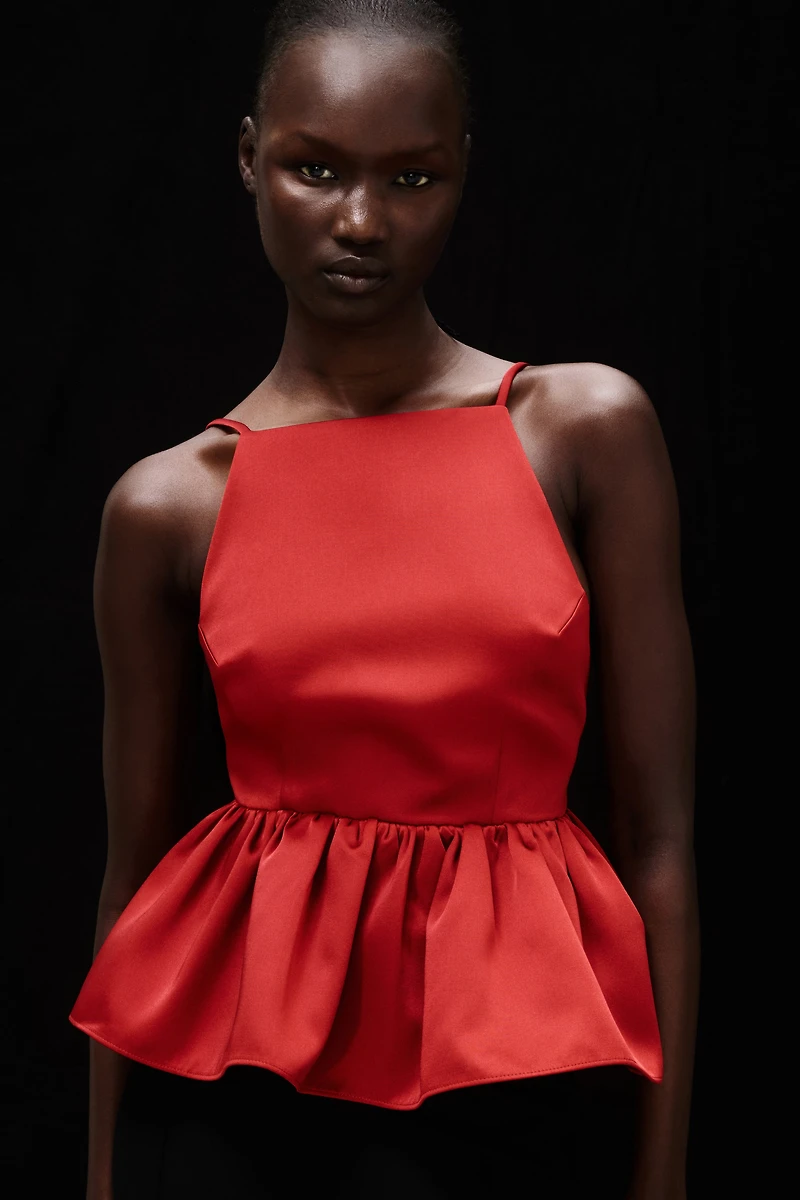 Peplum Strappy Top