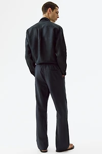 Regular-Fit Linen-Blend Pants