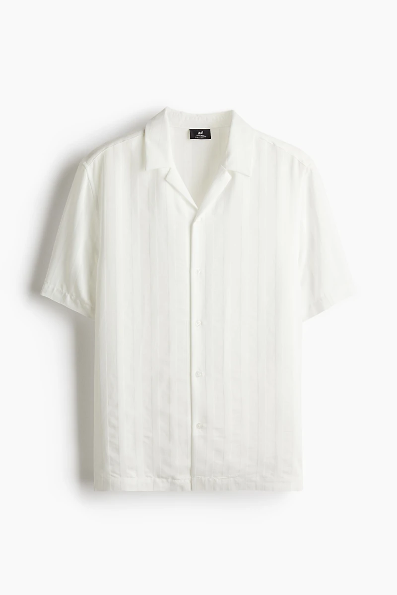 Regular Fit Textured-Weave Resort Shirt