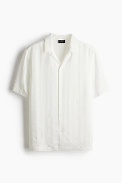 Regular Fit Textured-Weave Resort Shirt