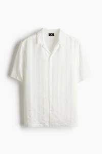 Regular Fit Textured-Weave Resort Shirt