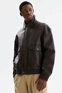 Blouson aviateur en cuir