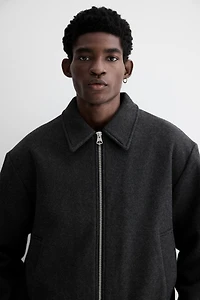 Regular-Fit Felted Shacket