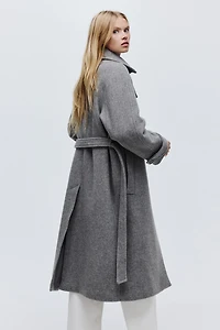 Oversized Wool-Blend Coat