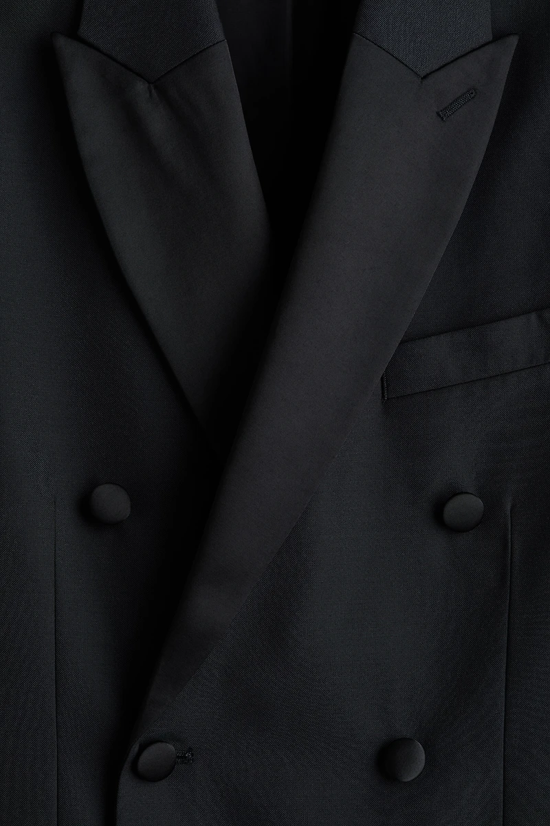 Relaxed-Fit Wool-Blend Tuxedo Jacket