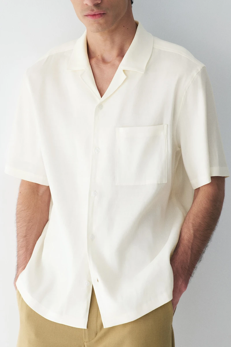 Easy Care Relaxed-Fit Linen-Blend Shirt