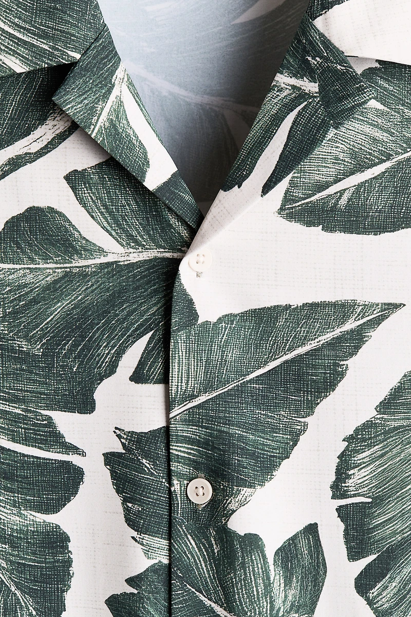 Chemise classique à col cubain