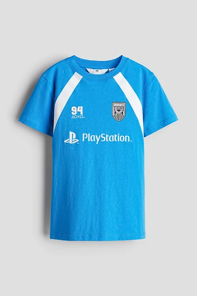 Cotton T-Shirt with Printed Motif