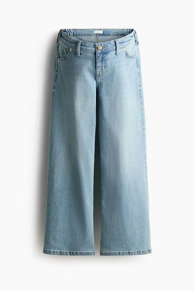 MAMA Wide Low Waist Ankle Jeans