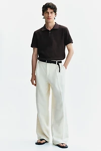 Slim-Fit Waffle-Knit Polo Shirt