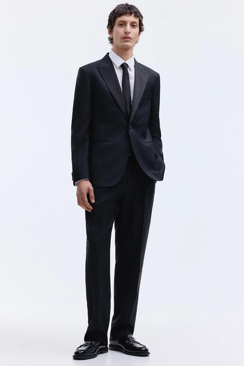 Pantalon d'habit classique en laine mélangée
