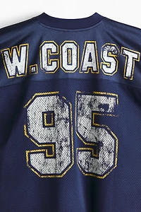 Oversized Printed Mesh T-Shirt