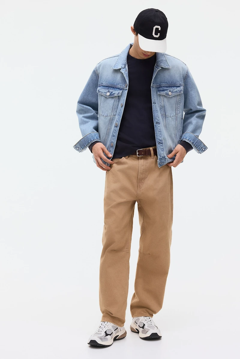 Loose-Fit Printed Long-Sleeved Shirt