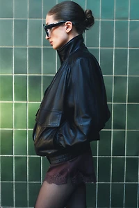 Oversized Leather Jacket