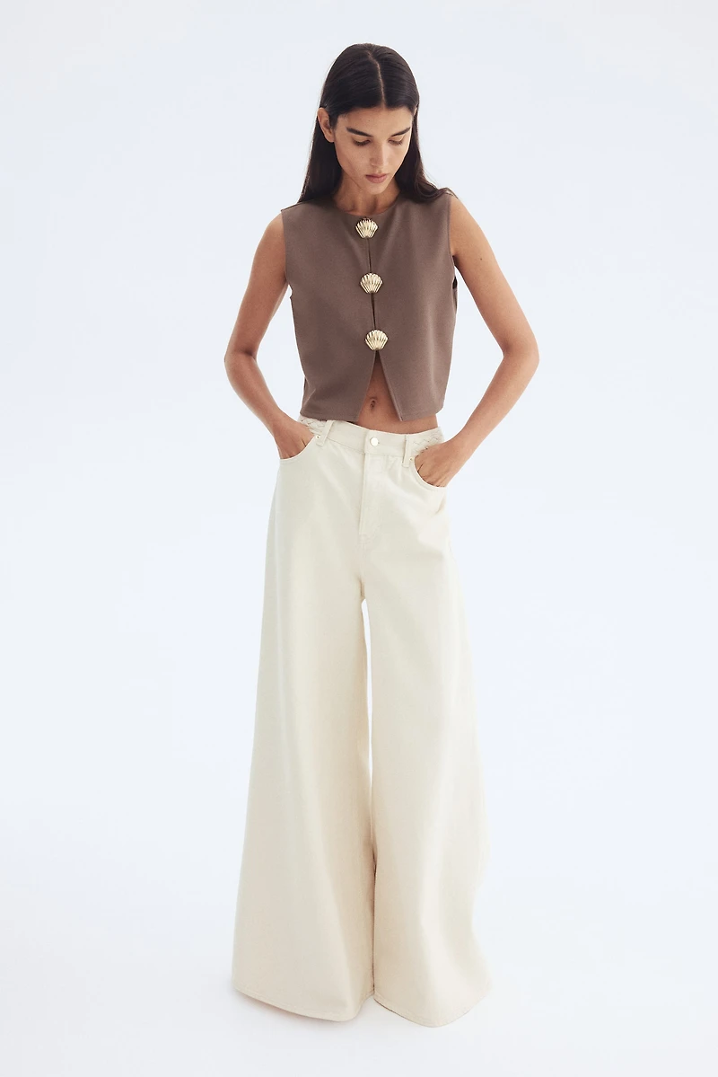 Button-Decorated Top