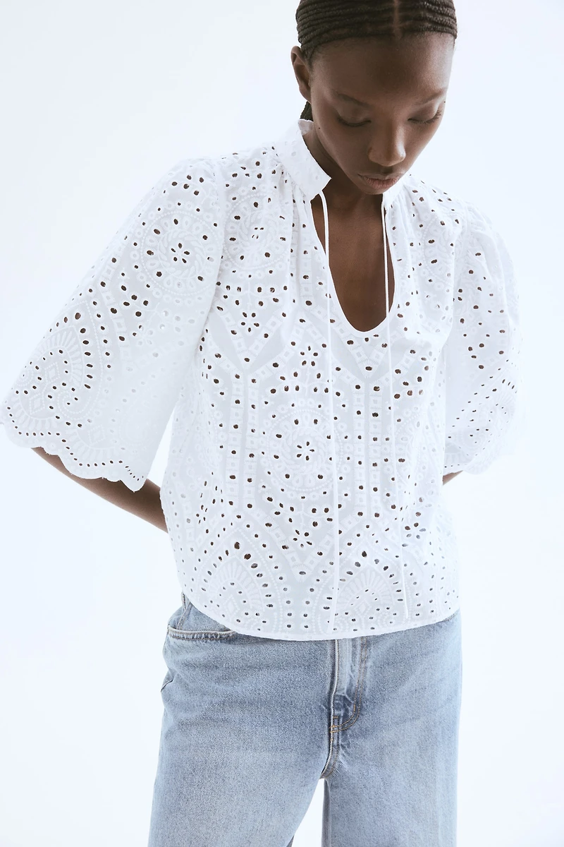 Broderie anglaise blouse