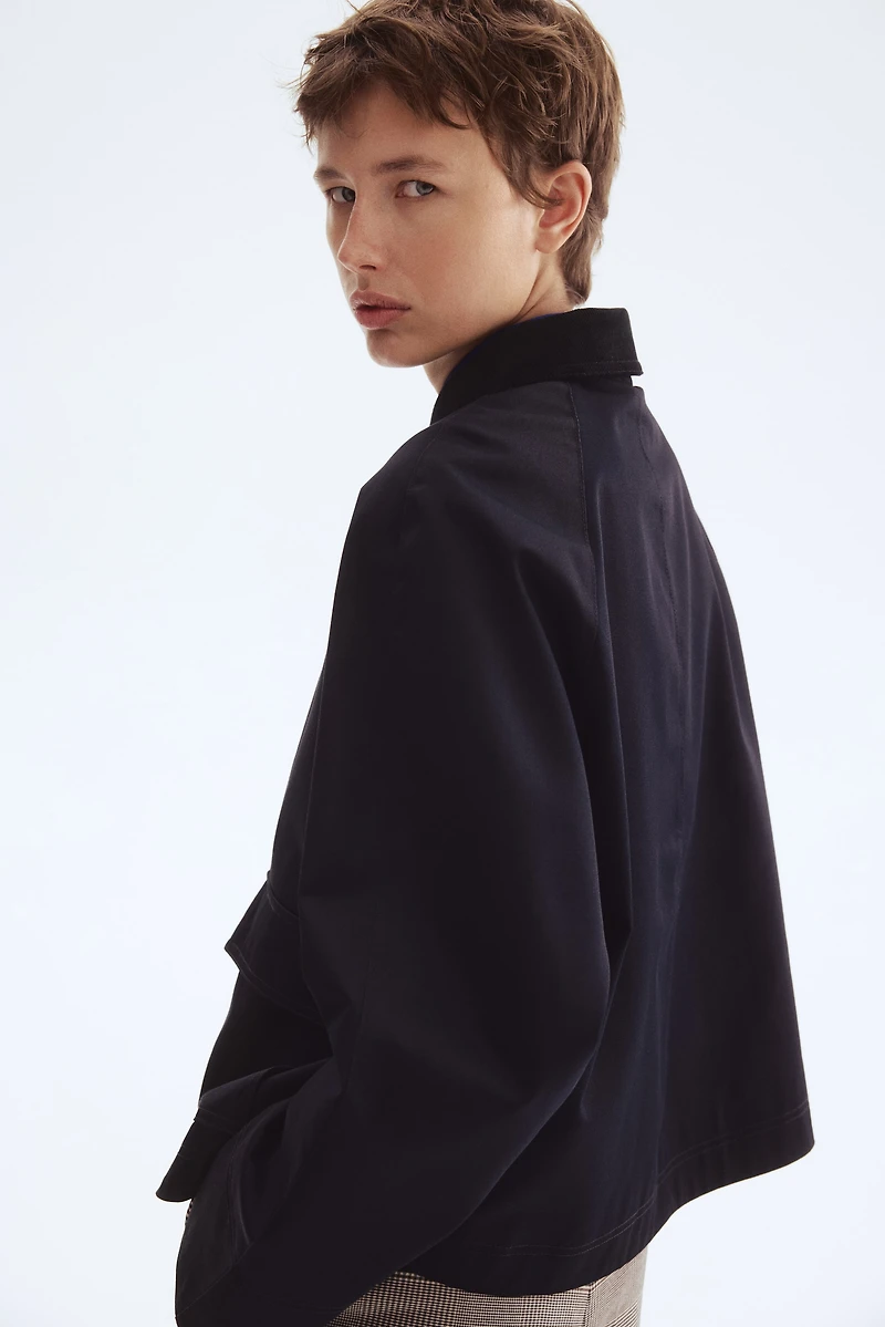 Veste à col en velours côtelé