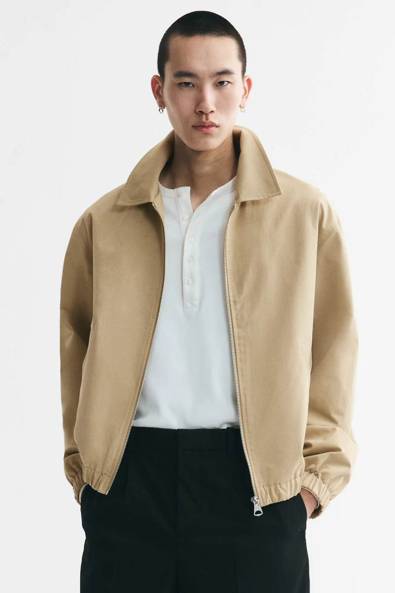 Veste en coton avec col