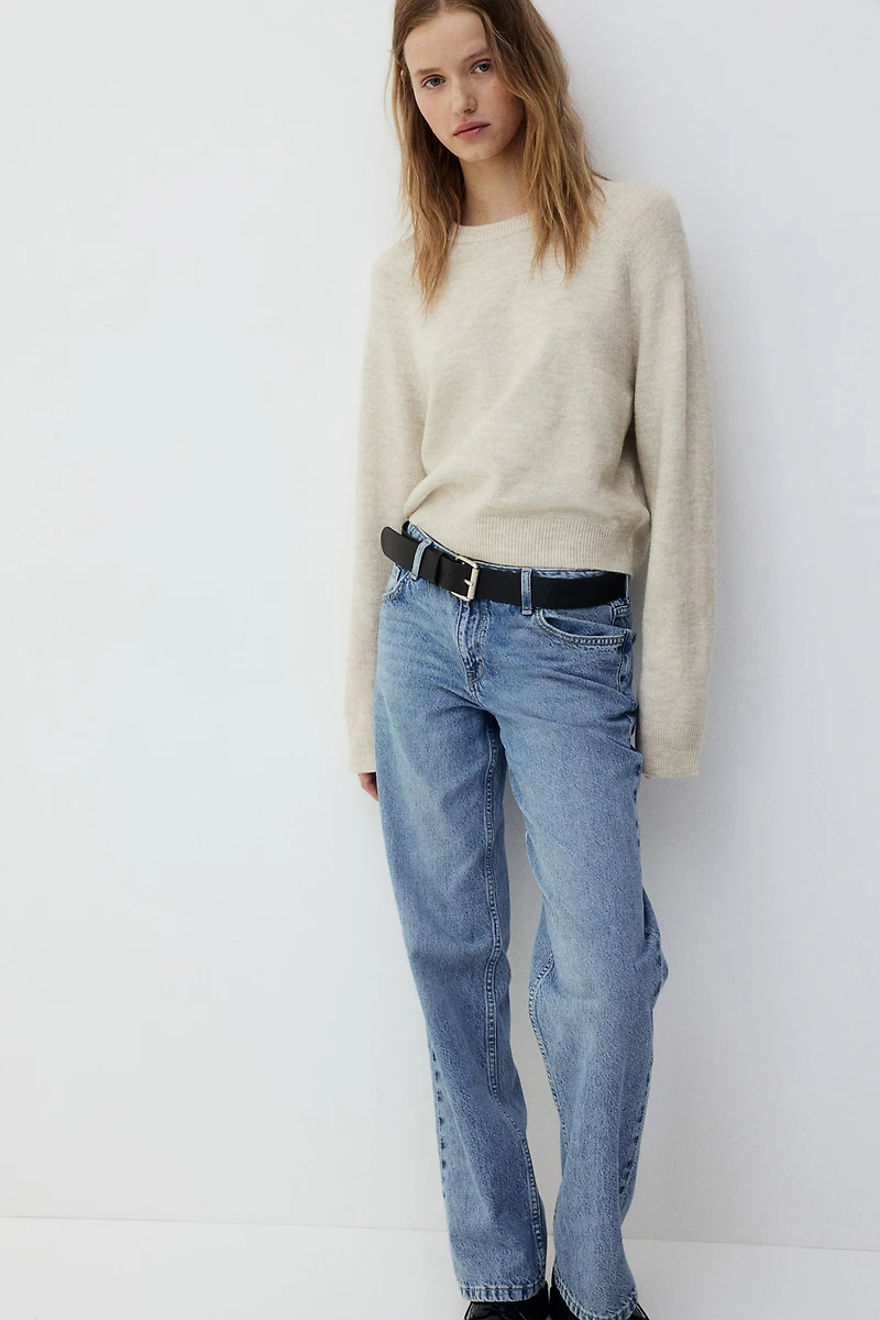 Short Fine-Knit Sweater