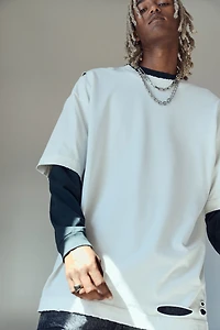 Oversized Fit Distressed-Look T-shirt