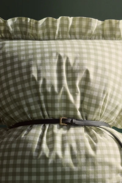 Taie d'oreiller à volants en coton