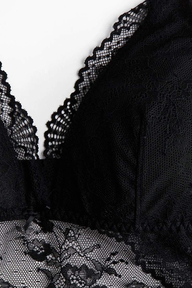 Bustier coussiné en dentelle